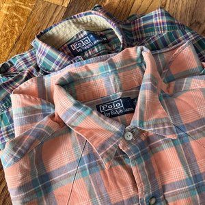 2 Polo Vintage Button Down Shirts (Men's M)